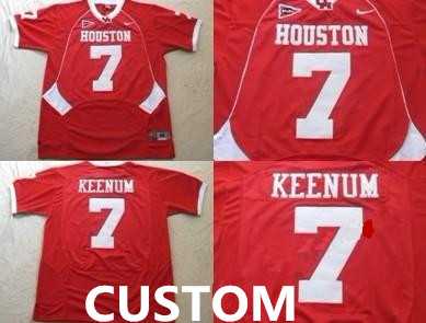 Mens University of Houston Customized Red Jersey